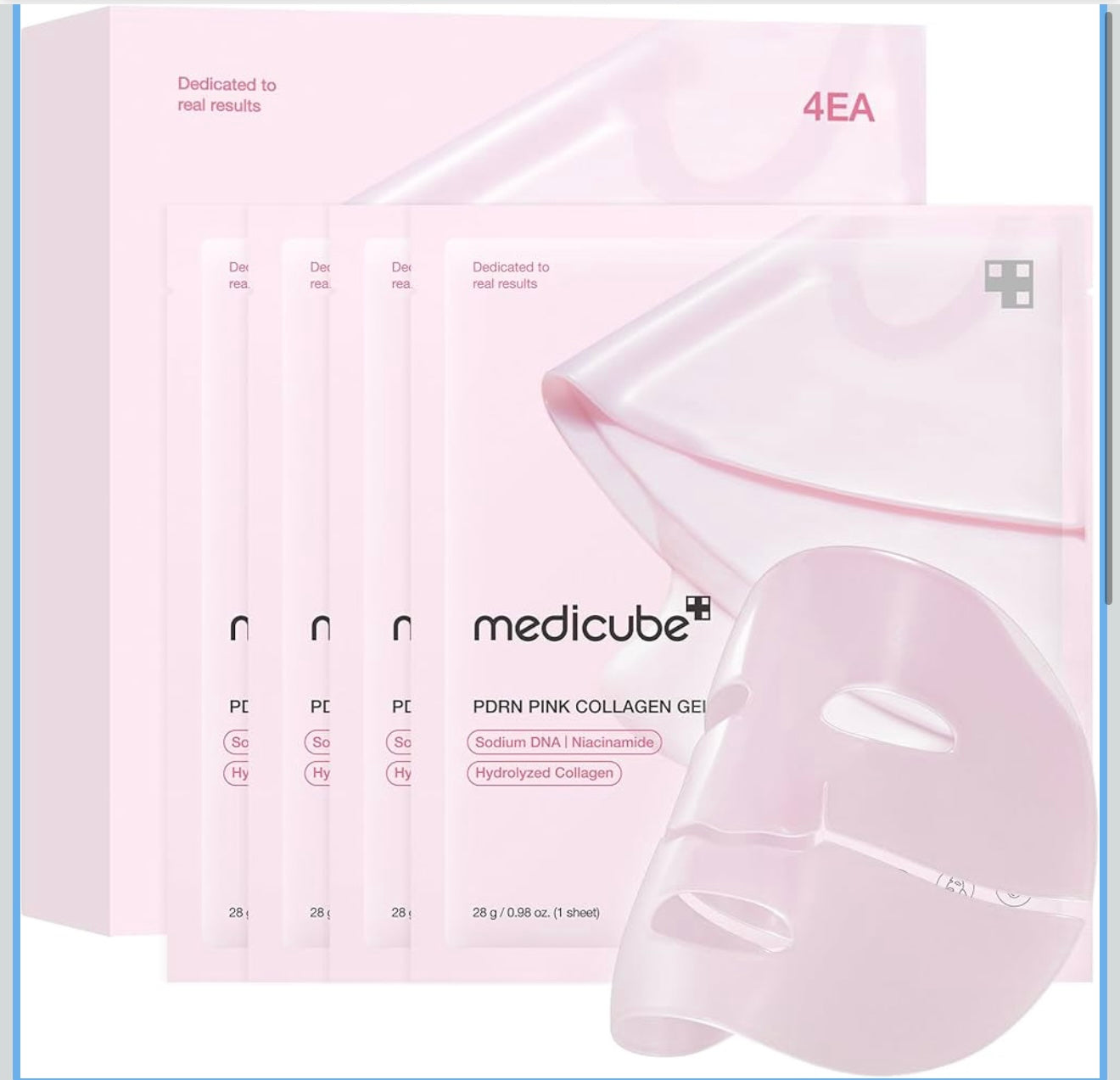 Caja 4 unidades PDRN PINK COLLAGEN GEL MASK